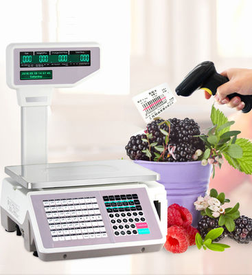 China Double Screen Barcode Weight Machine , APP Control Label Printing Scale supplier