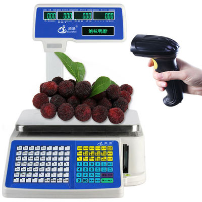 China Accurate Electronic Digital Weighing Scale / Barcode Printing Scale For Supermarket supplier