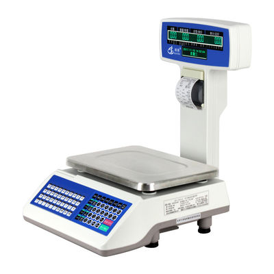 China 0.01kg Accuracy Label Printing Weighing Scale With Scanner And Cash Box supplier