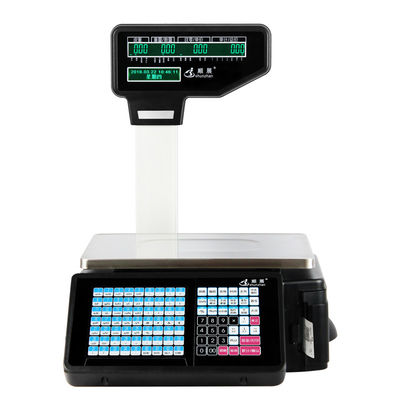 China Accurate Electronic Digital Weighing Scale / Price Computing Scale With Label Printer supplier