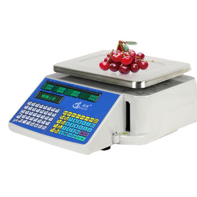 China Dual Screen Design Digital Barcode Label Printing Scale Max Capacity 30kg supplier