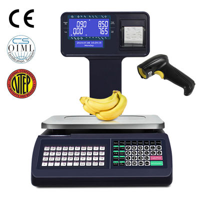 China Supermarket Label Printing Scale Digital Barcode Scales Cash Register Scale 6 15 30kg supplier
