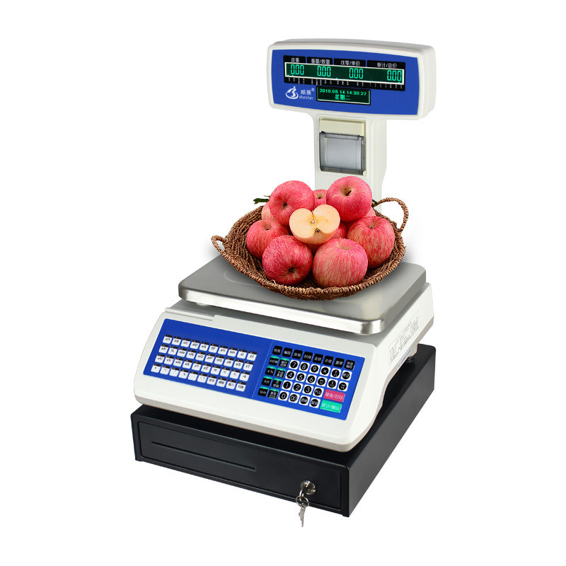 High Accuracy Barcode Weight Scale , Digital Cash Register With Scanner