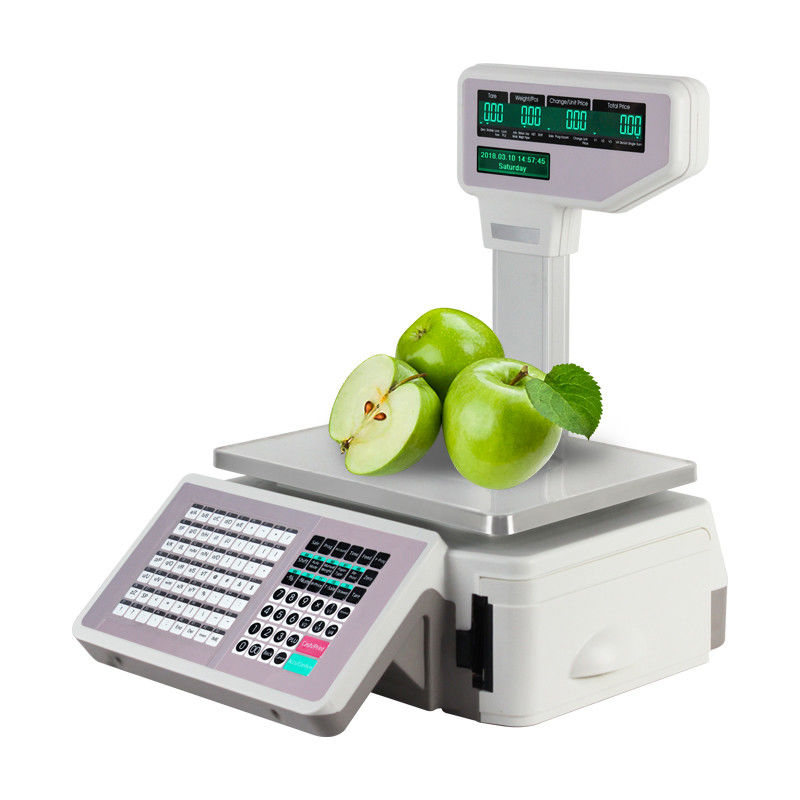 Electronic Barcode Weighing Scales For Supermarket Cash Counter