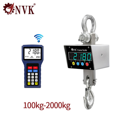 NVK Small 100kg-2T Industrial 201 Stainless Steel material hanging crane scale with wireless device